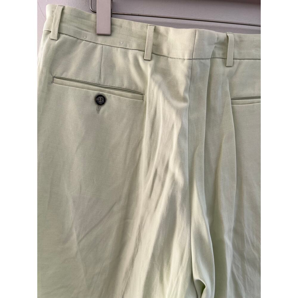 Ballin John Craig Relax Golf Shorts Tencel Linen Silk Light Green Size 36 SG - Picture 6 of 13
